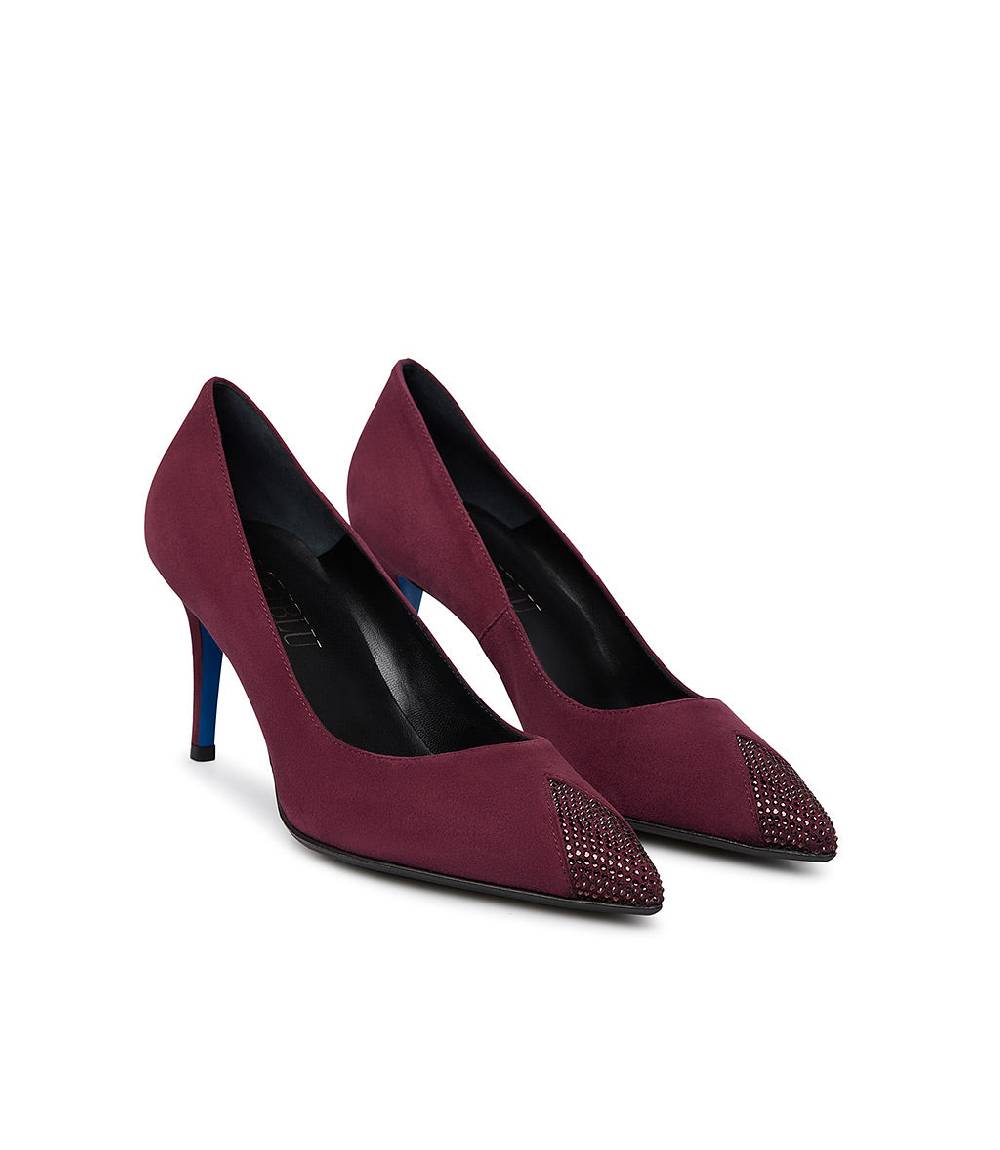 Loriblu Décolleté in camoscio borgogna con cristalli Bestseller