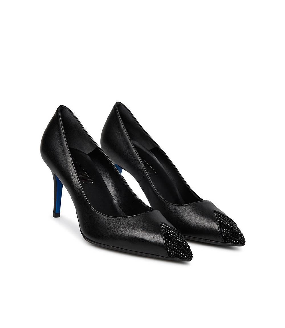 Loriblu Décolleté in nappa nera con cristalli Fino Al -60%
