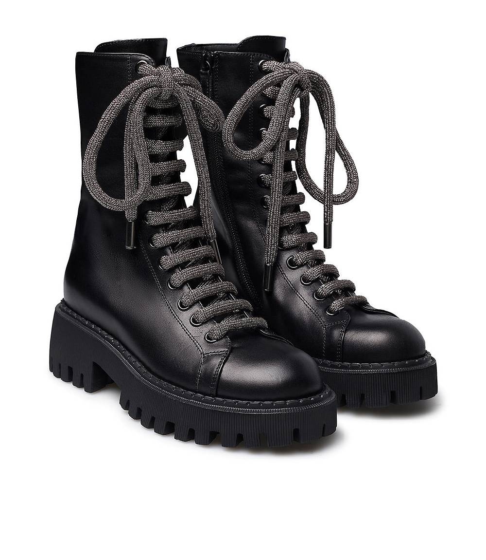 Loriblu Anfibi in pelle nera Sconti VIP