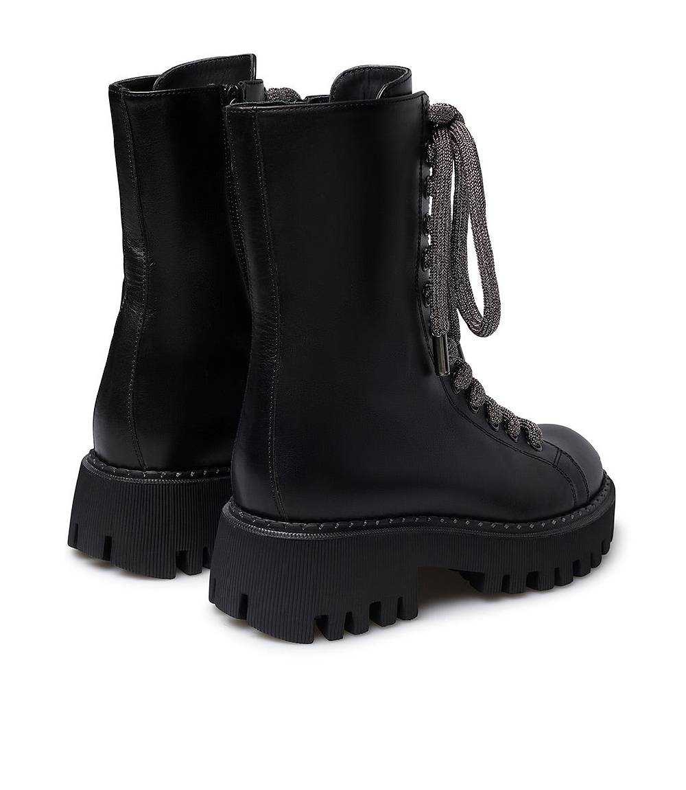 Loriblu Anfibi in pelle nera Sconti VIP