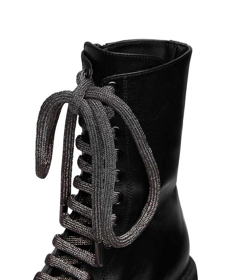 Loriblu Anfibi in pelle nera Sconti VIP