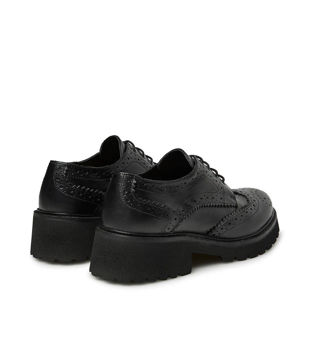 Loriblu Derby brogue in vitello nero Vendite Flash