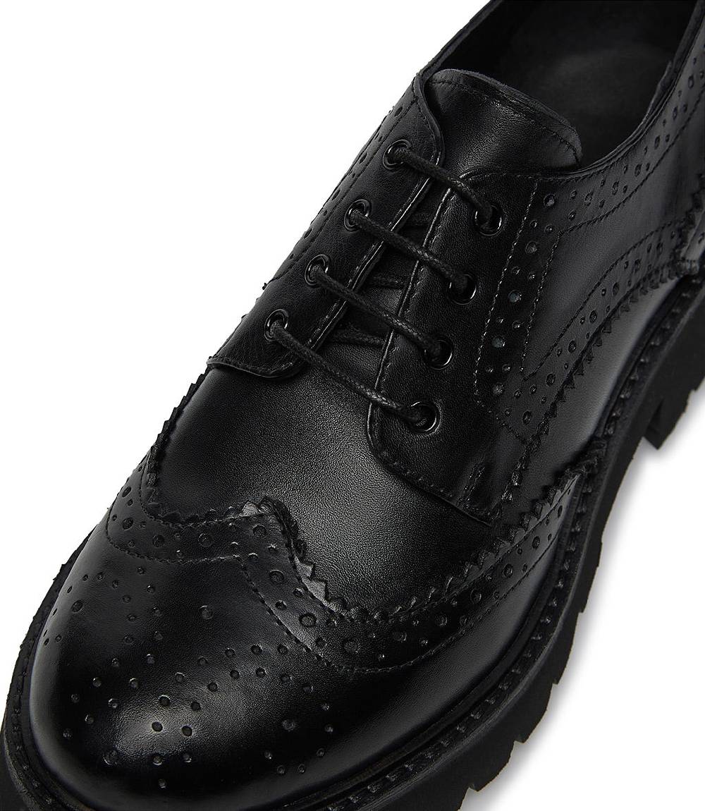 Loriblu Derby brogue in vitello nero Vendite Flash