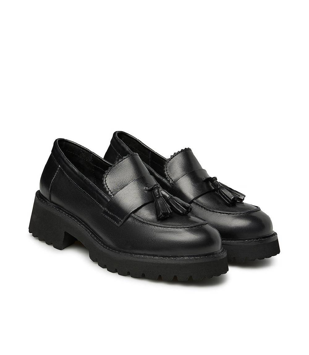 Loriblu Mocassini in nappa nera con nappine Negozio