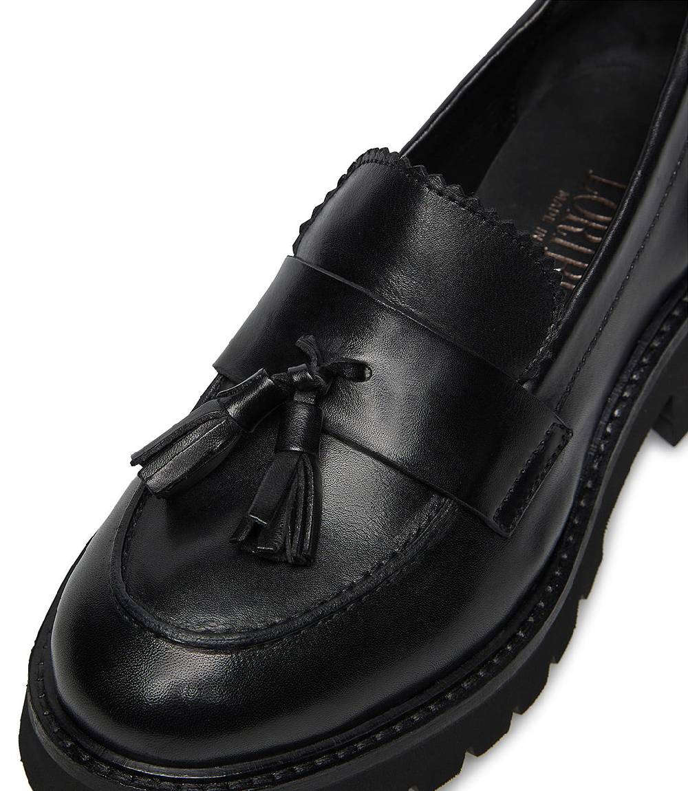 Loriblu Mocassini in nappa nera con nappine Negozio