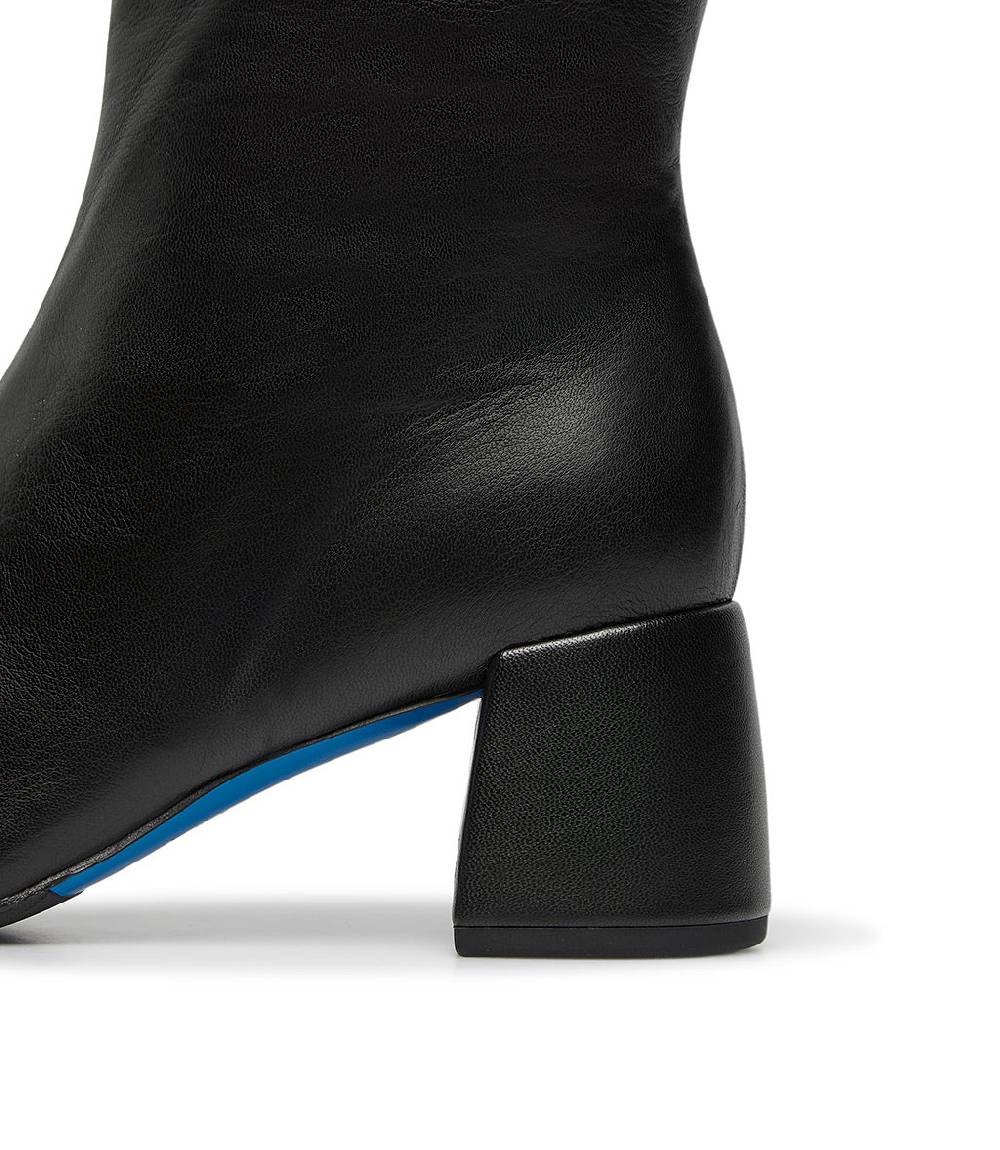 Loriblu Stivale in nappa nera con cristalli Italia