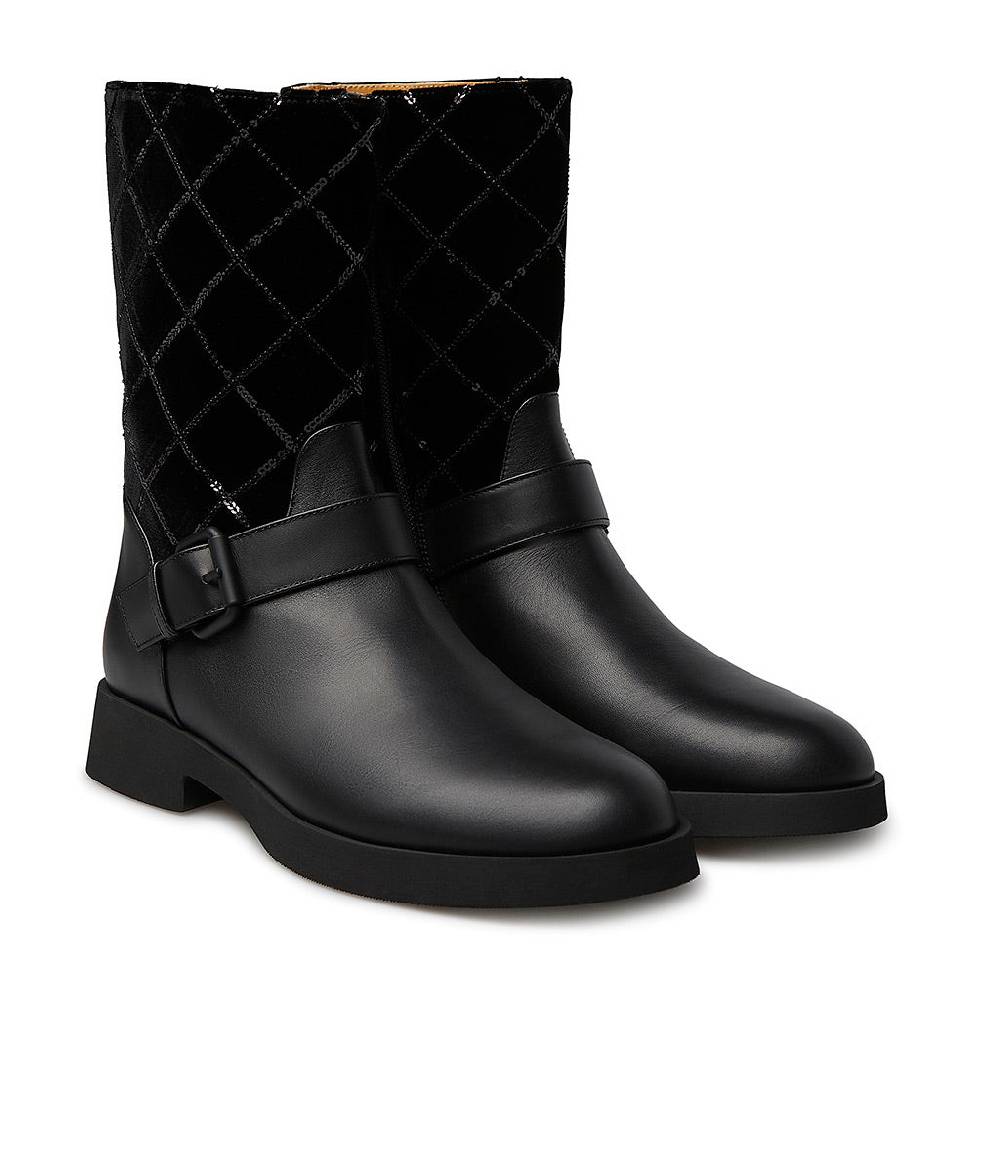 Loriblu Stivaletto in vitello e camoscio nero 50% di sconto per tempo limitato