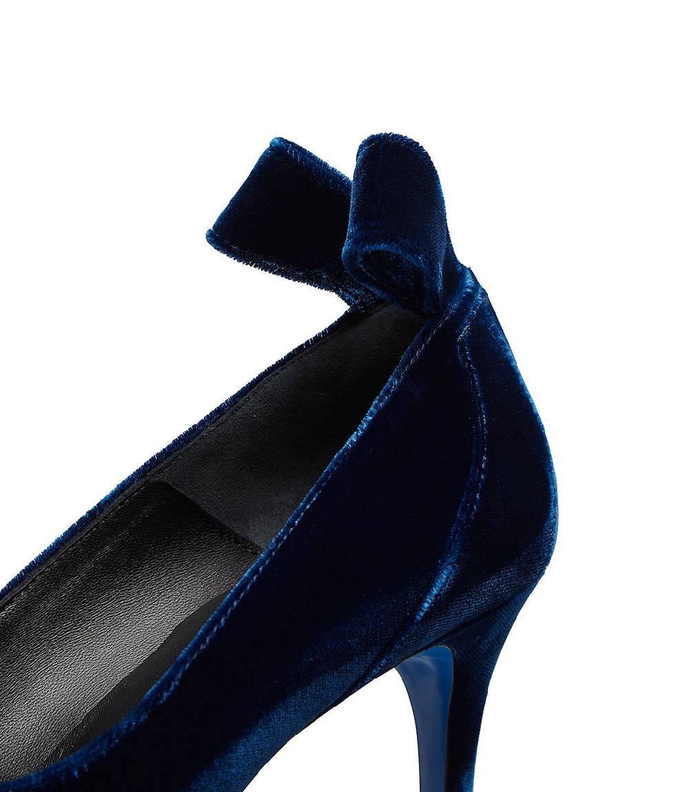 Loriblu Décolleté in velluto blu Consegna Veloce
