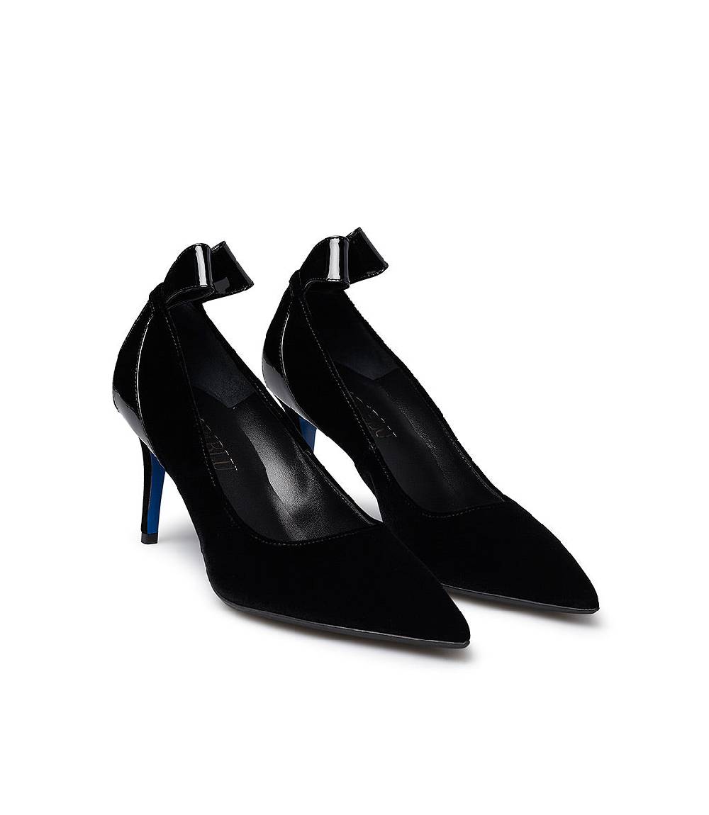 Loriblu Décolleté in velluto e vernice nera Promozione Limitata