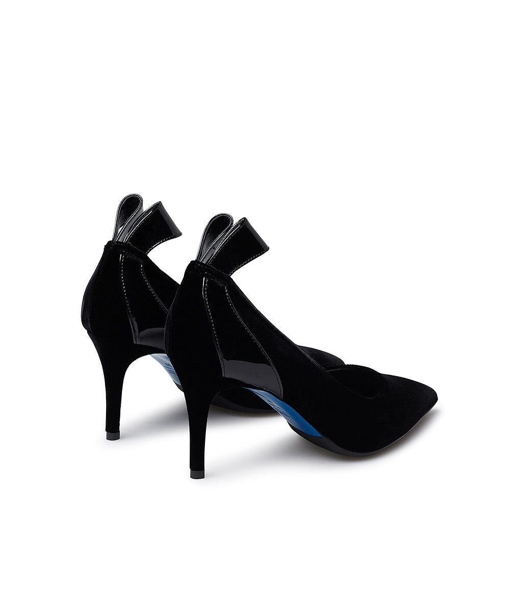 Loriblu Décolleté in velluto e vernice nera Promozione Limitata