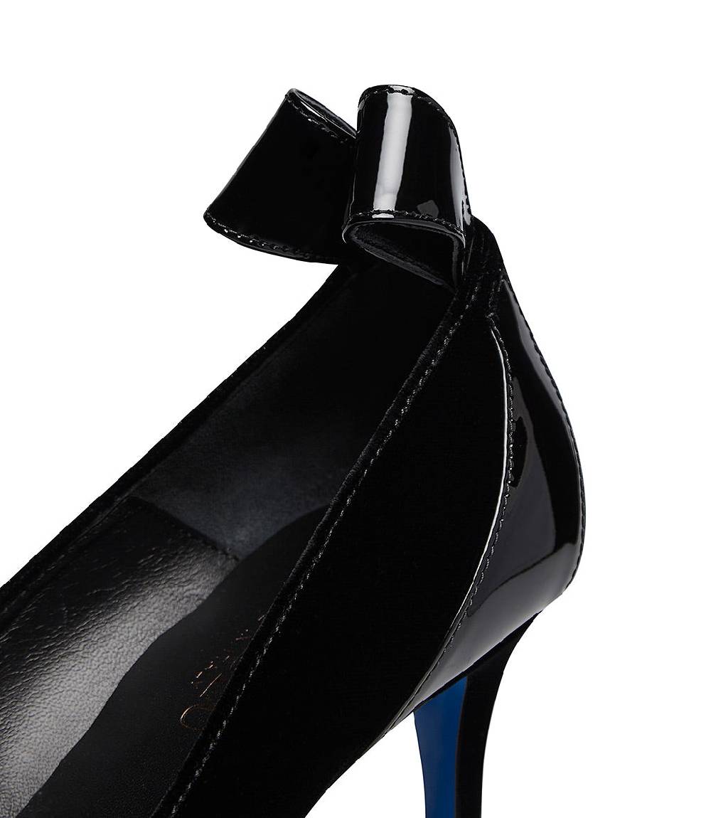Loriblu Décolleté in velluto e vernice nera Promozione Limitata