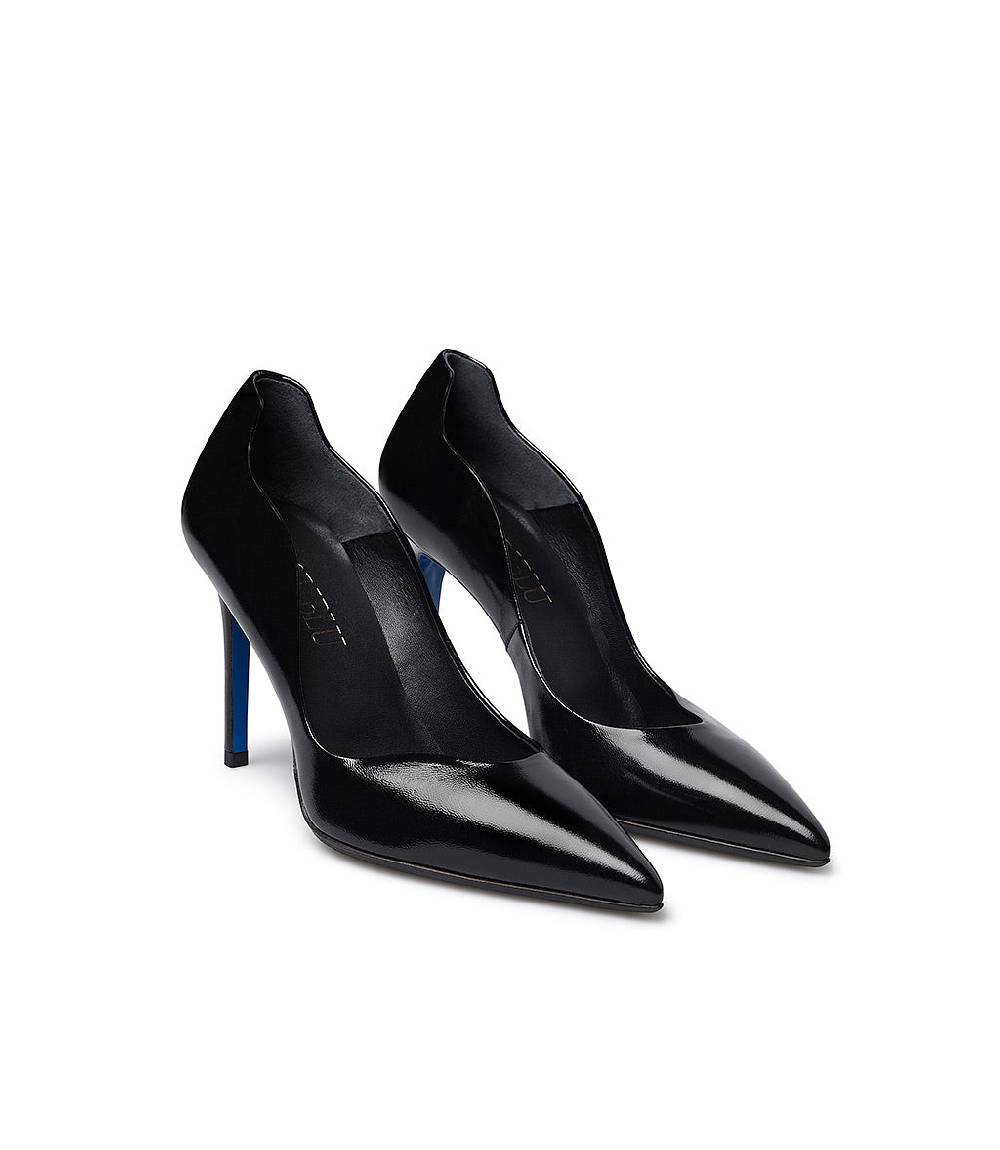 Loriblu Décolleté onda in pelle lucida nera Shopping Online