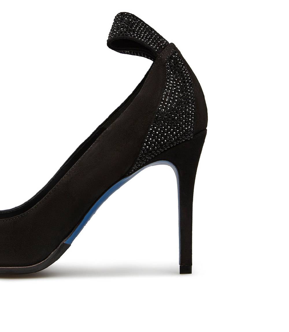 Loriblu Décolleté in camoscio con fiocco e micro cristalli Affare Del Giorno