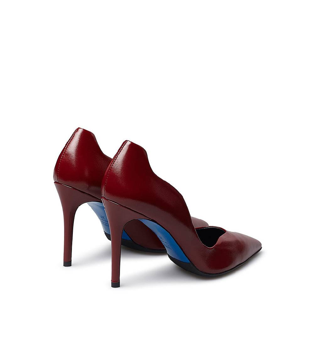 Loriblu Décolleté onda in pelle lucida bordeaux Sconto