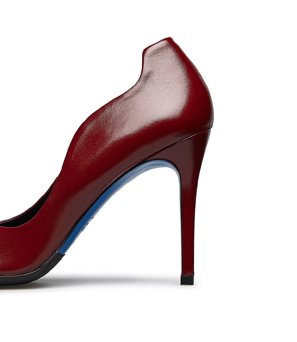 Loriblu Décolleté onda in pelle lucida bordeaux Sconto