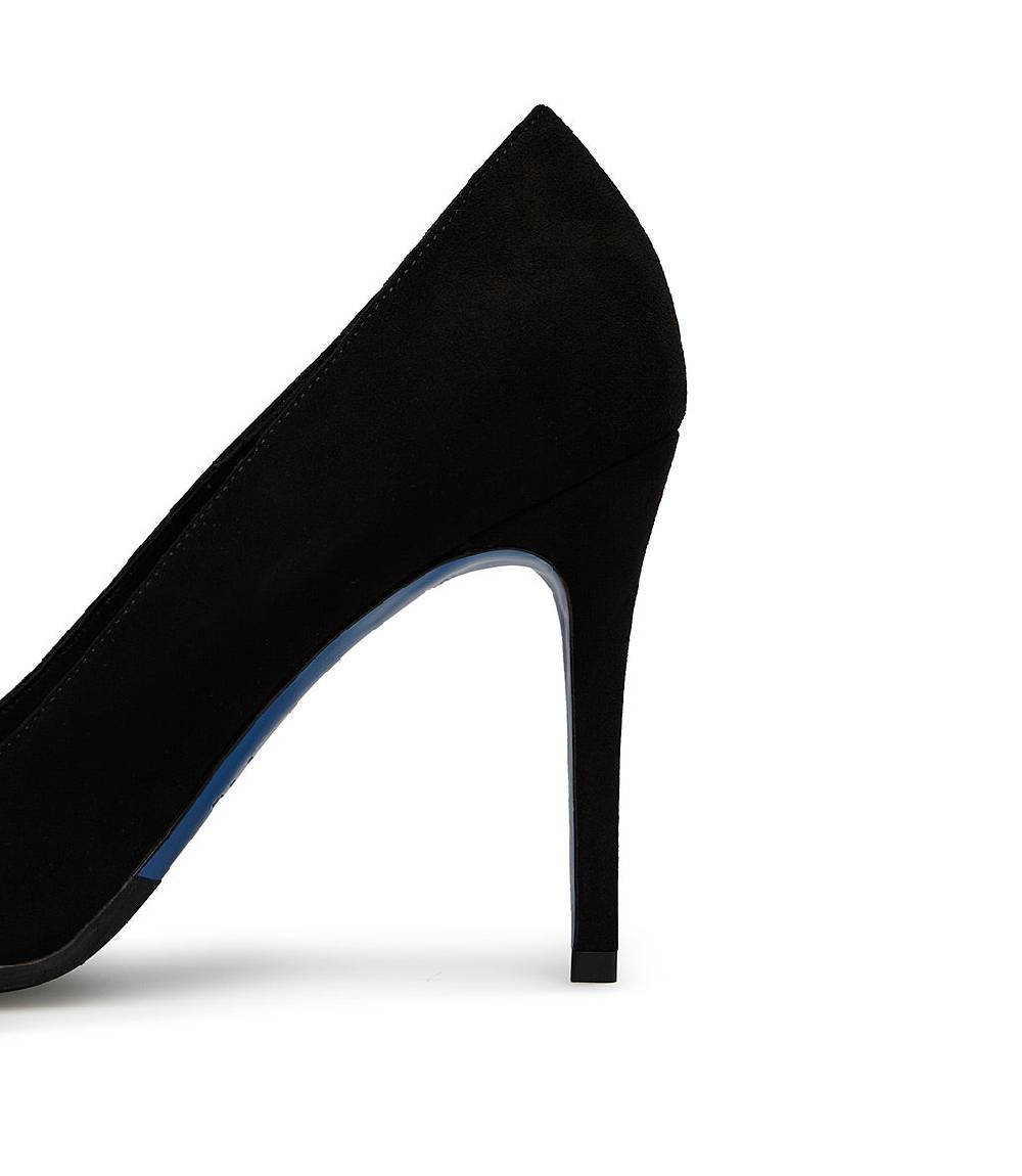 Loriblu Décolleté in nappa nera con cristalli Offerta
