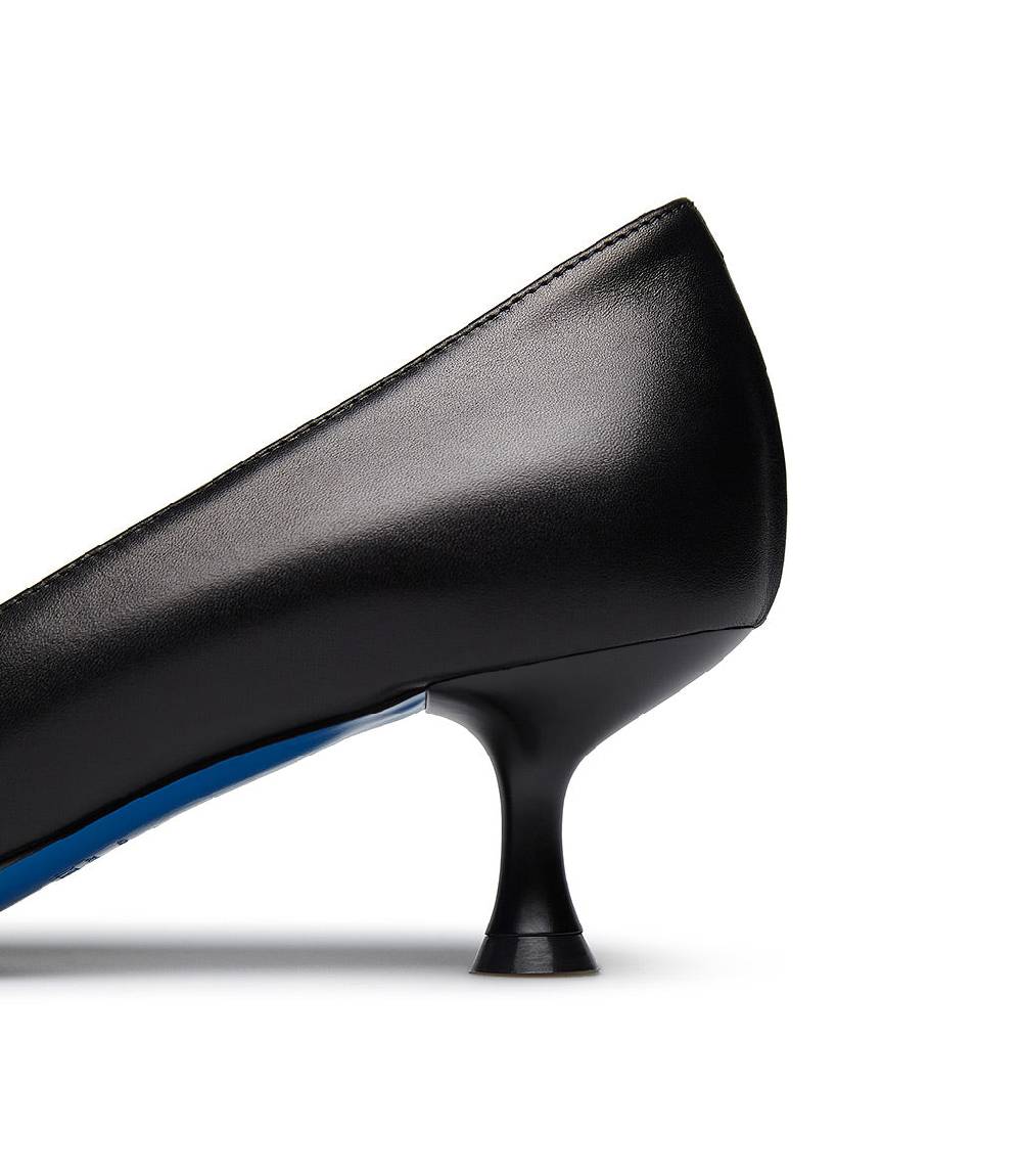 Loriblu Décolleté in nappa nera con cinturini Nuova