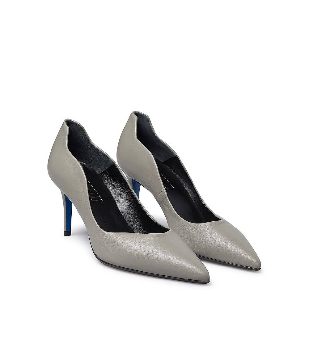 Loriblu Décolleté onda in nappa grigio In Linea