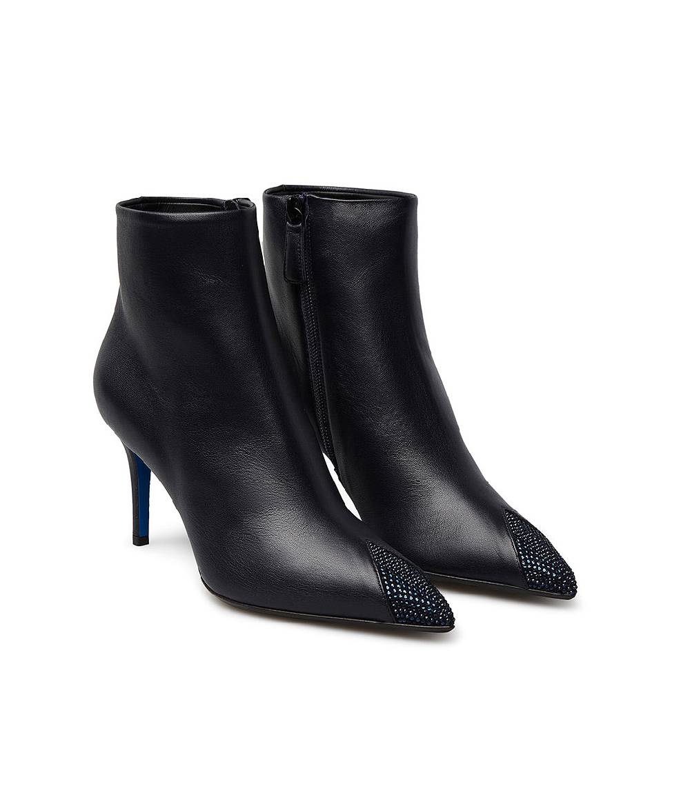 Loriblu Stivaletti in nappa blu con cristalli Vendita