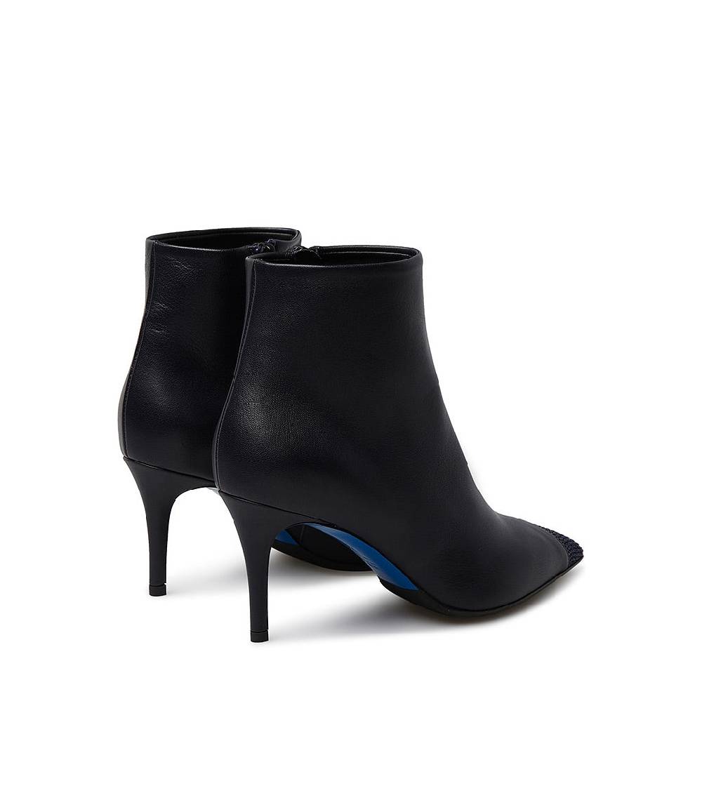 Loriblu Stivaletti in nappa blu con cristalli Vendita