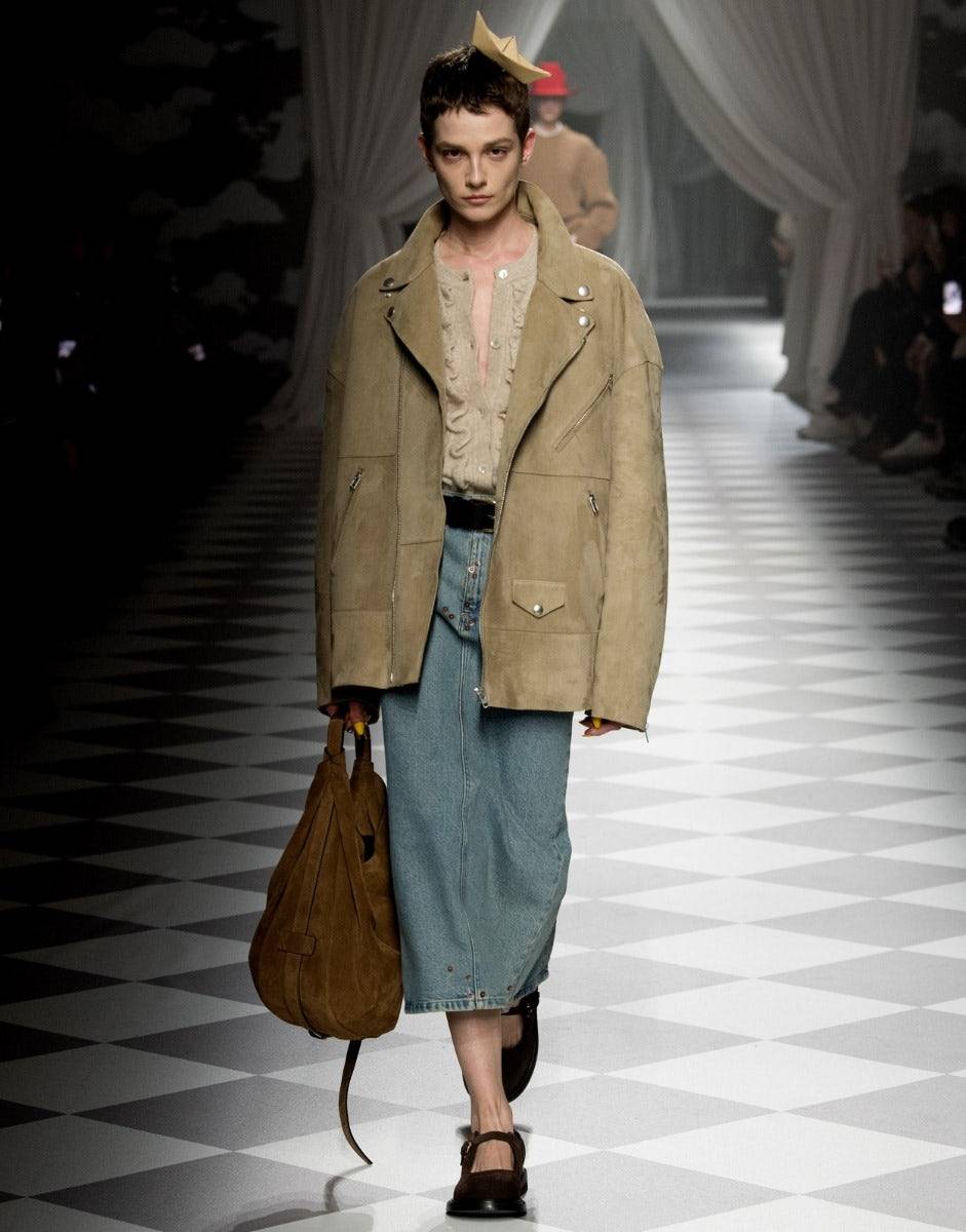 Love Moschino Giacca Biker oversize in camoscio I Più Venduti