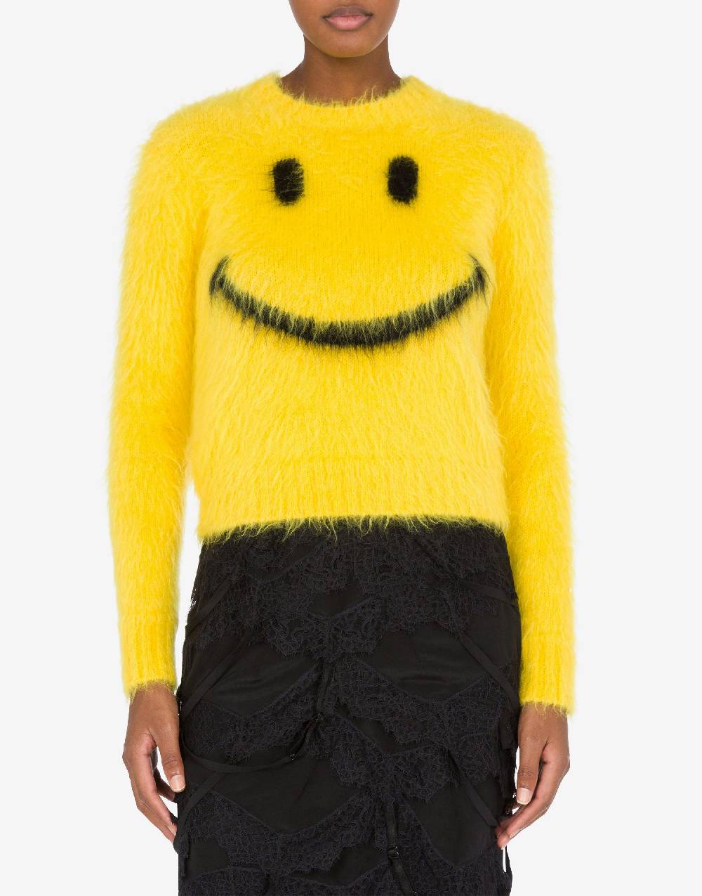 Love Moschino Pullover in mohair garzato Smiley Vendita calda