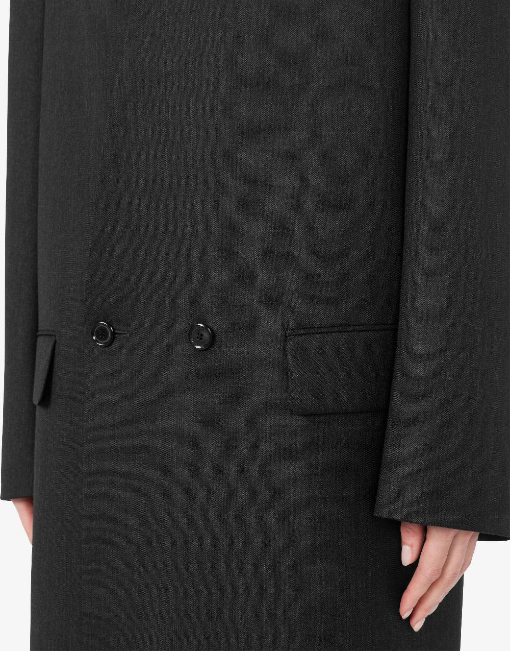 Love Moschino Cappotto in tela di lana tinto in filo 2025