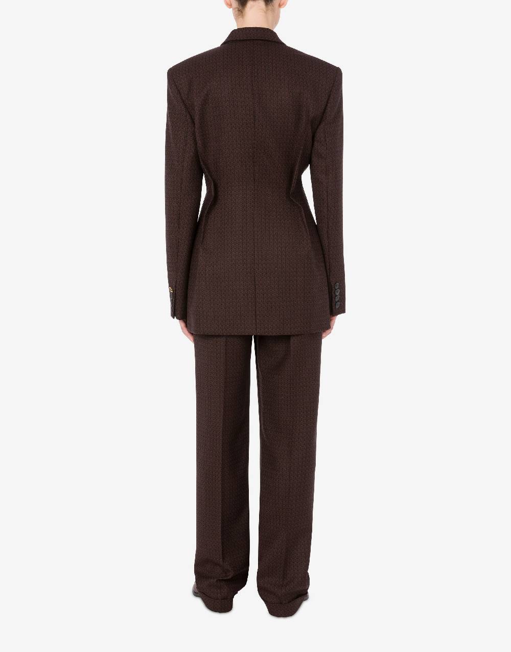 Love Moschino Giacca in lana jacquard Peace Italy