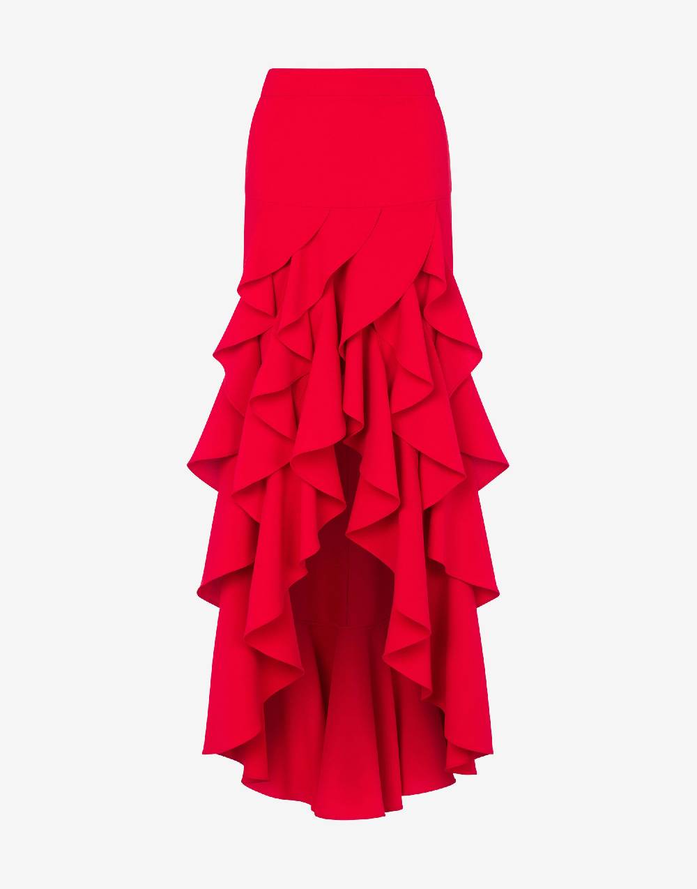 Love Moschino Gonna in crêpe con ruches