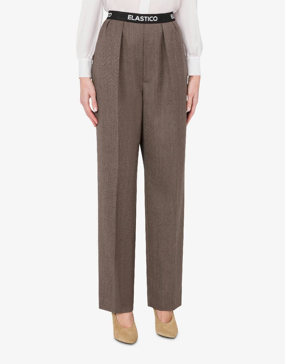 Love Moschino Pantalone in tela di lana Elastic Band Qualità