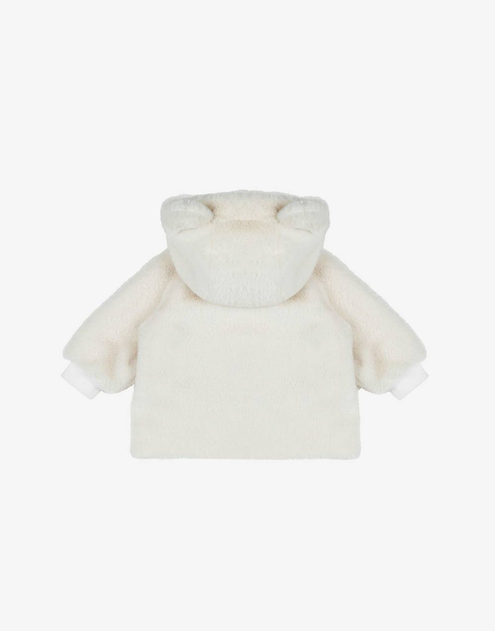 Love Moschino Cappotto in tessuto soft Teddy Heart Patch Prezzo Ridotto