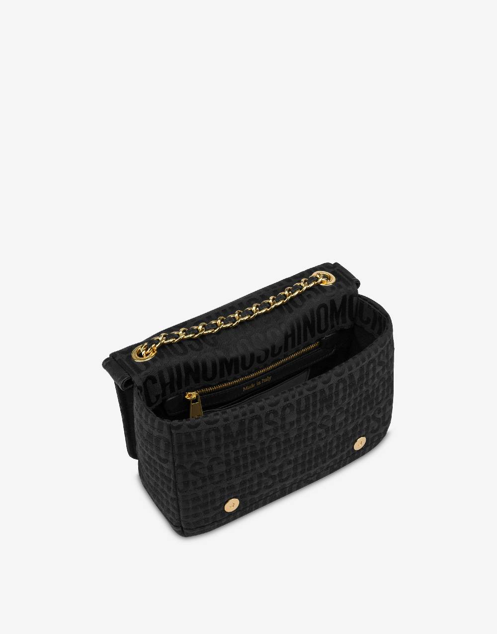 Love Moschino Moschino Biker bag in nylon Allover Logo Vendita Calda