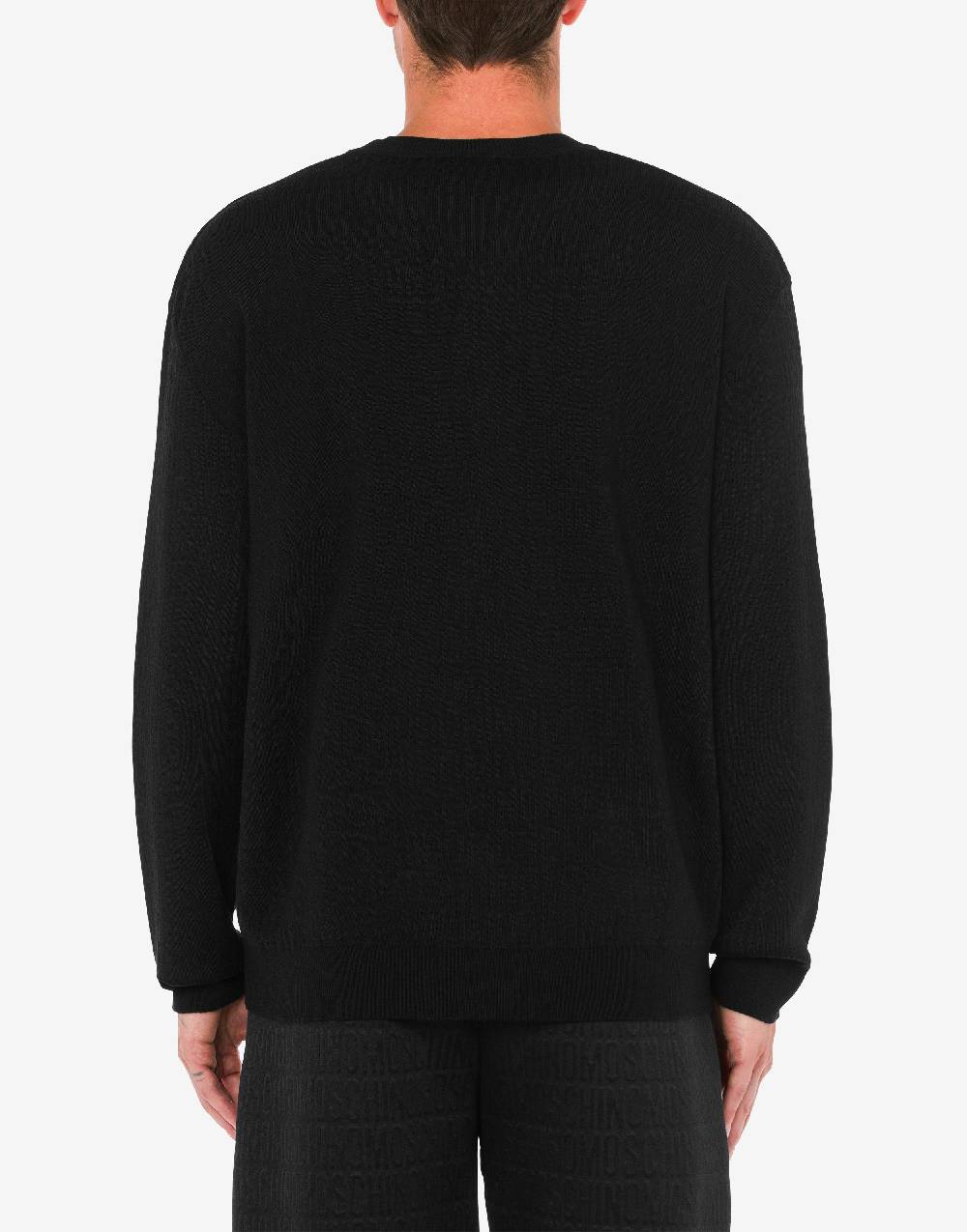 Love Moschino Cardigan in lana Allover Logo Outlet