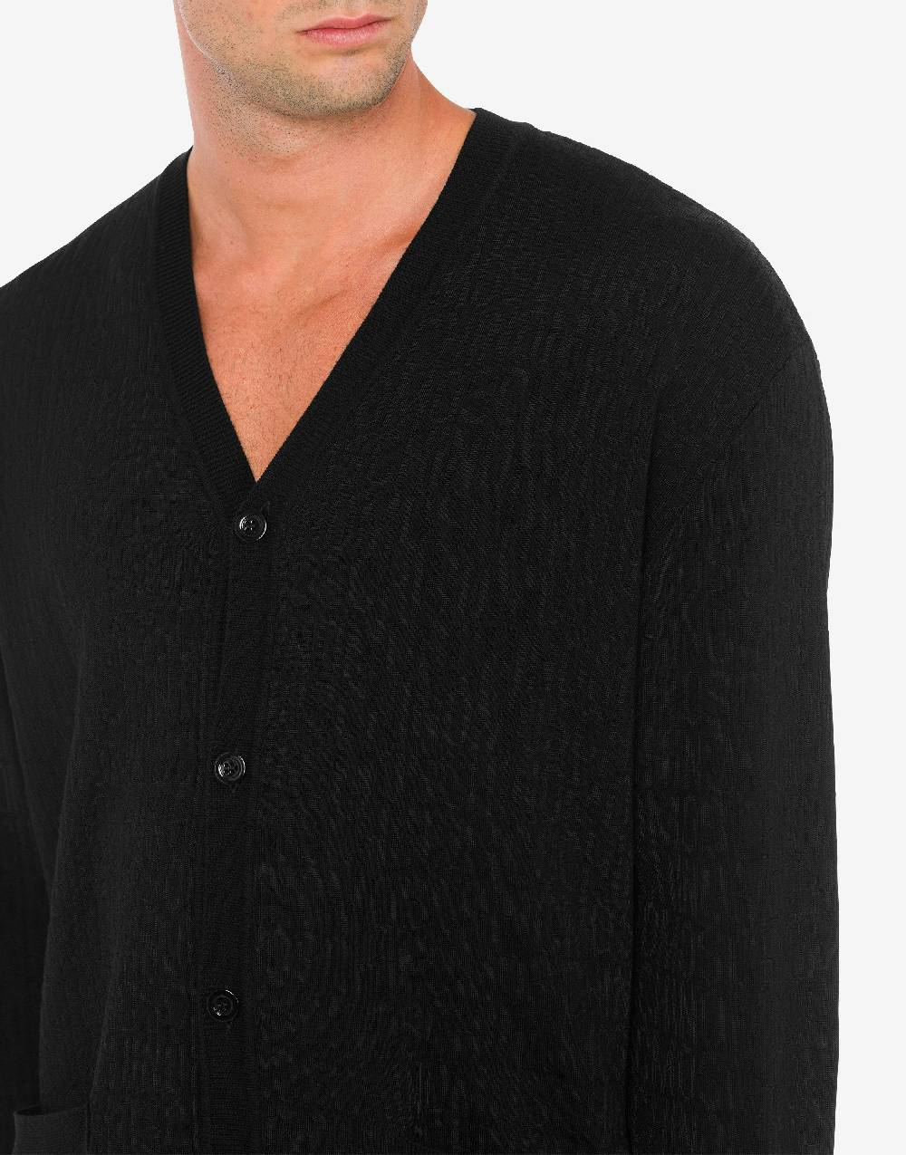 Love Moschino Cardigan in lana Allover Logo Outlet