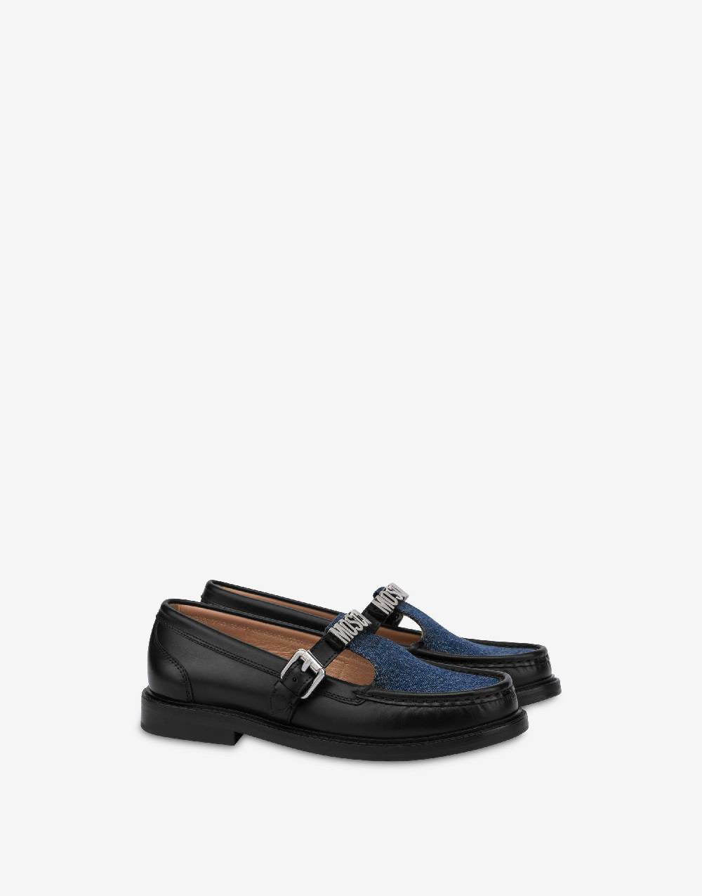 Love Moschino Mocassini in vitello e denim College