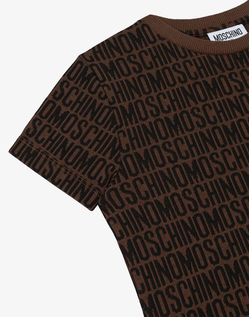 Love Moschino T-shirt in jersey Allover Logo Saldi