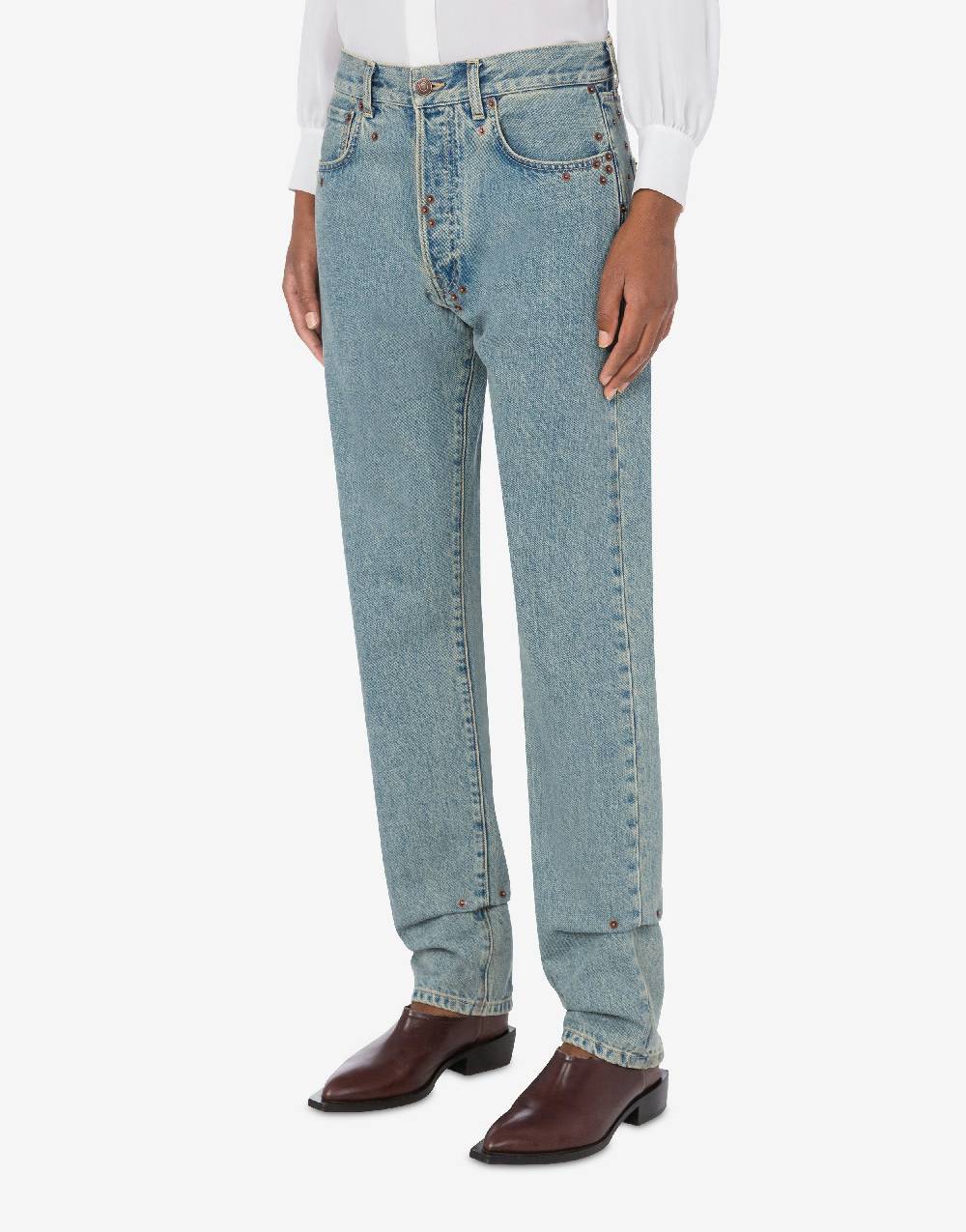 Love Moschino Pantalone in denim blu di cotone Convenienza