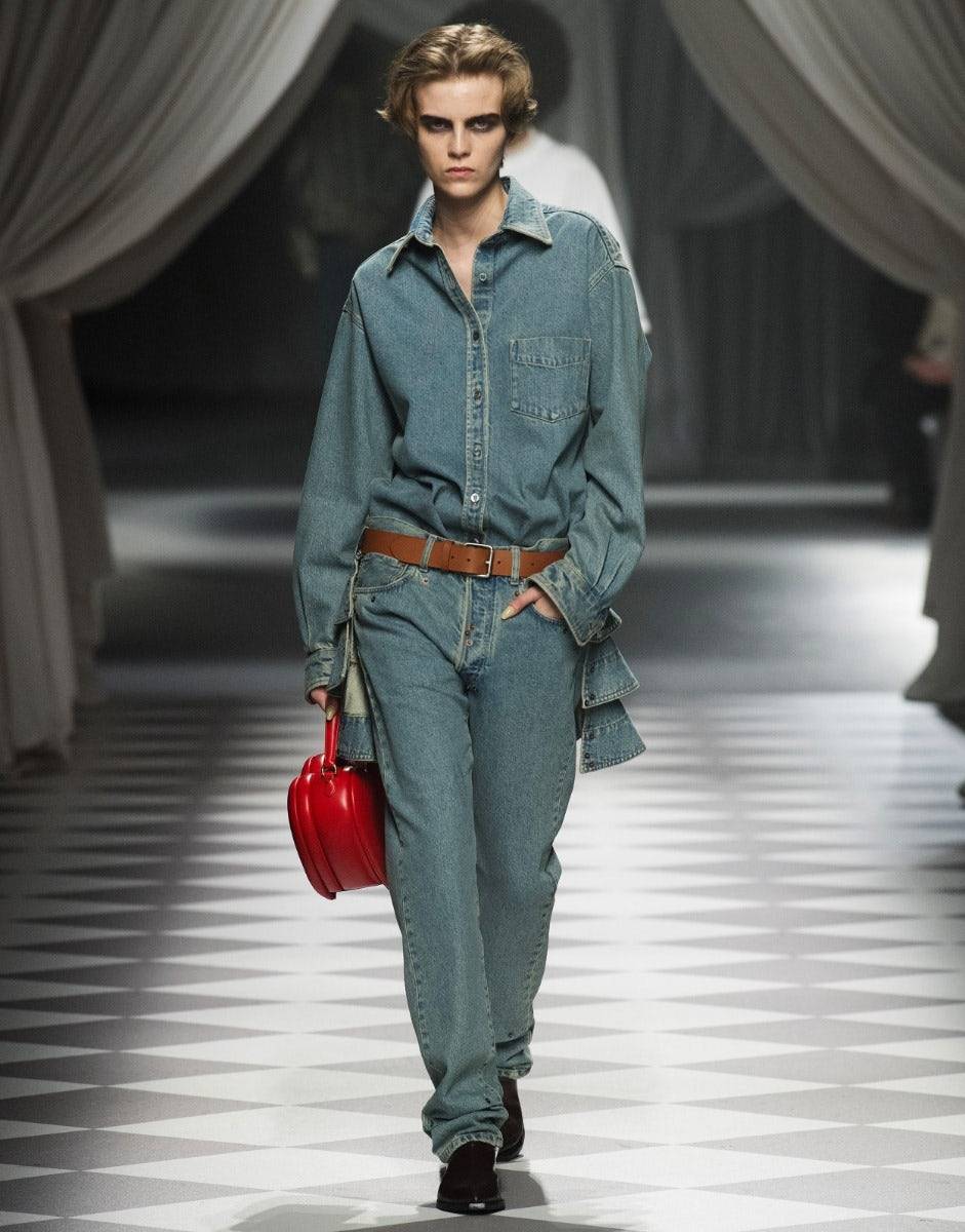 Love Moschino Pantalone in denim blu di cotone Convenienza