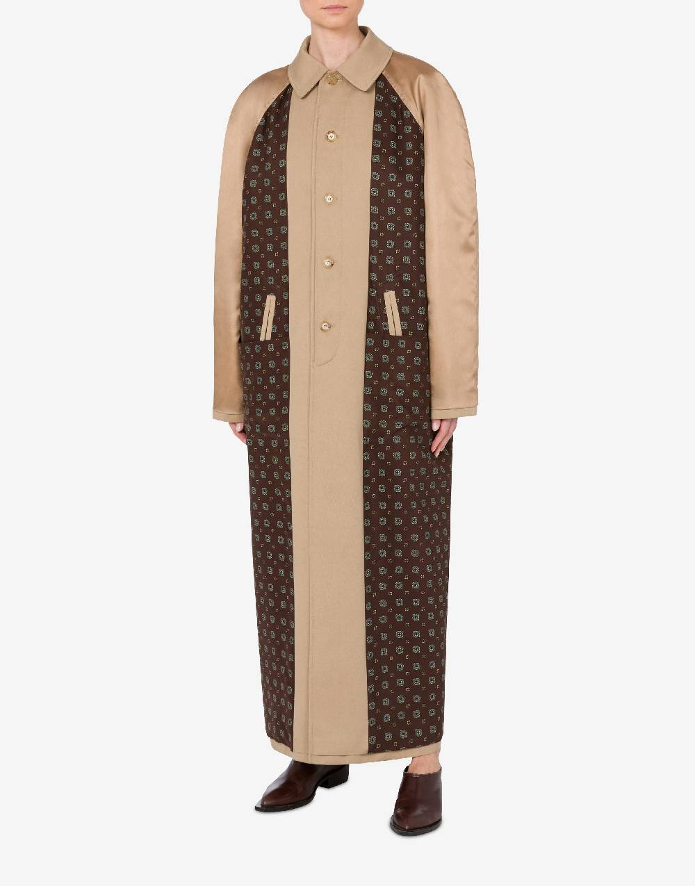 Love Moschino Trench reversibile in gabardina e raso Novità