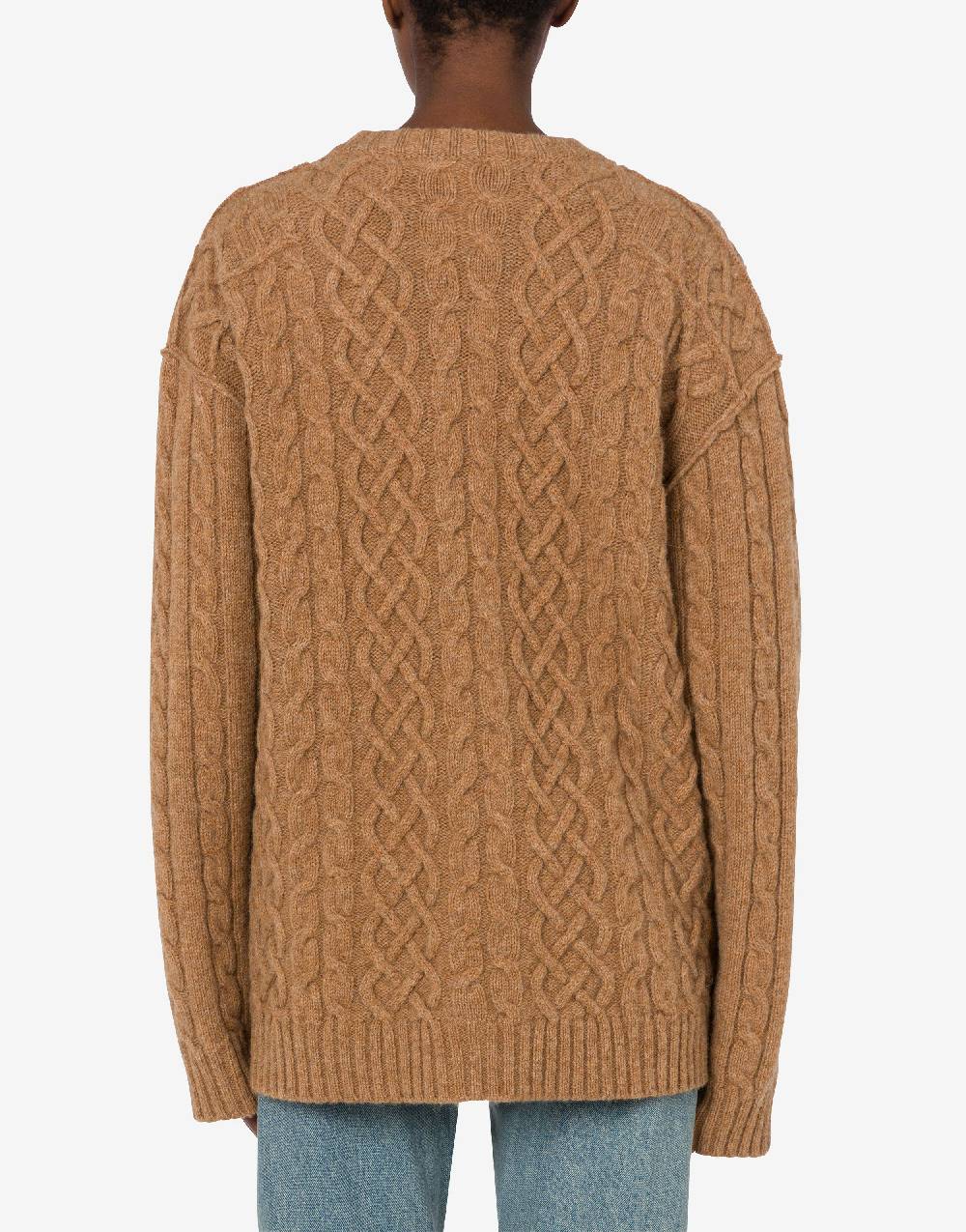 Love Moschino Pullover oversize in shetland Golden M Sconto