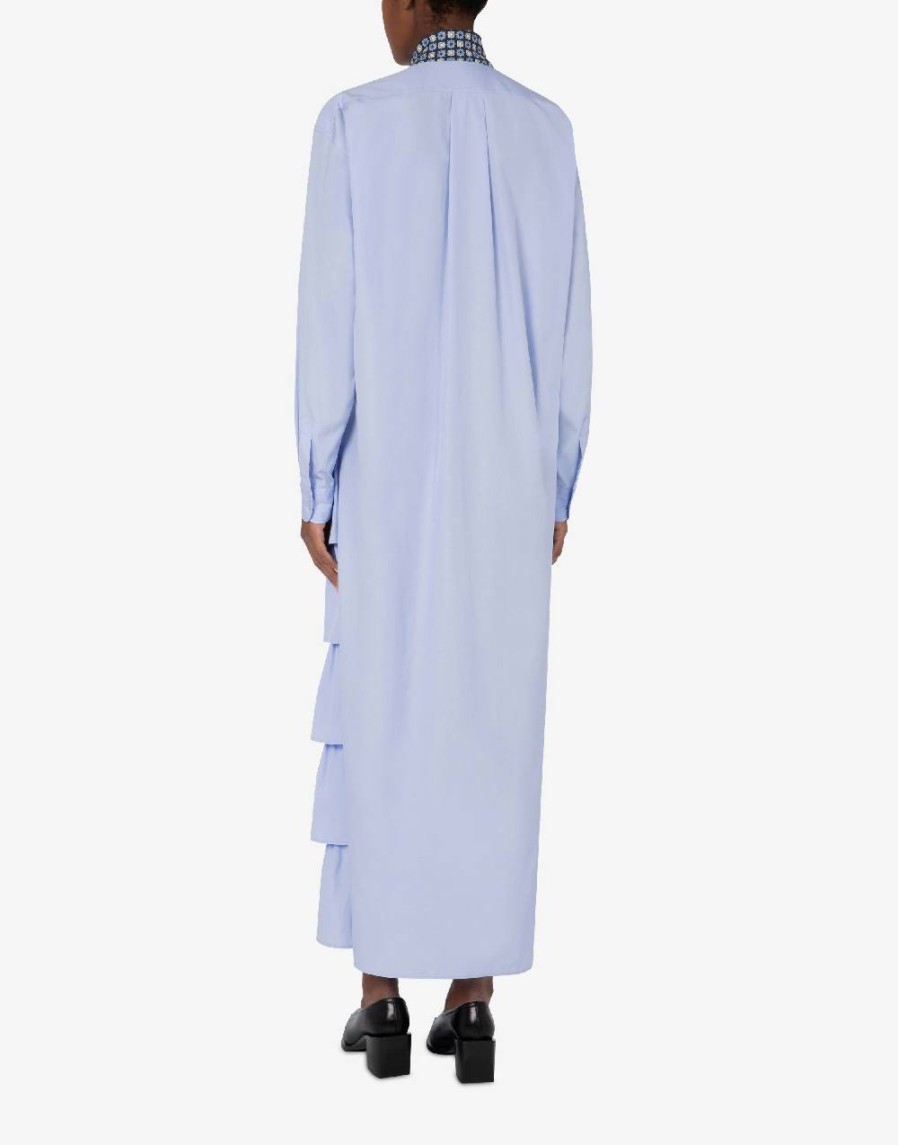 Love Moschino Abito in popeline di cotone Tie In Vendita