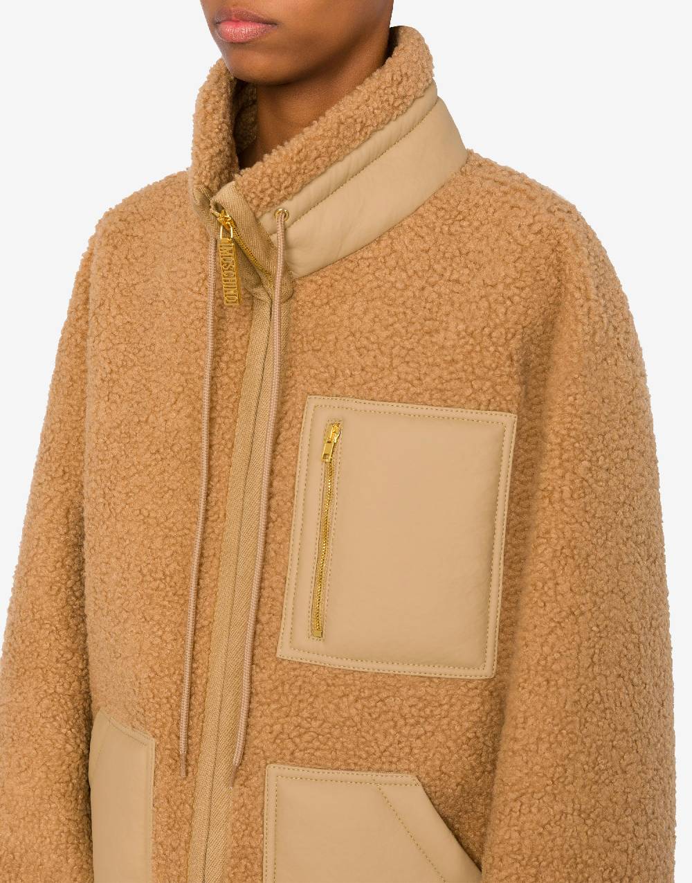Love Moschino Giacca in tessuto soft con zip Vendita Calda