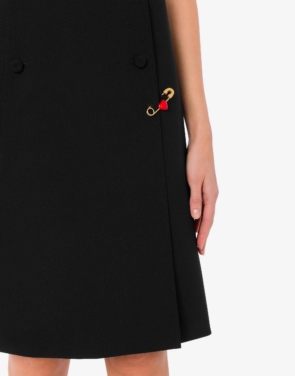 Love Moschino Abito Heart Safety Pin Qualità Garantita