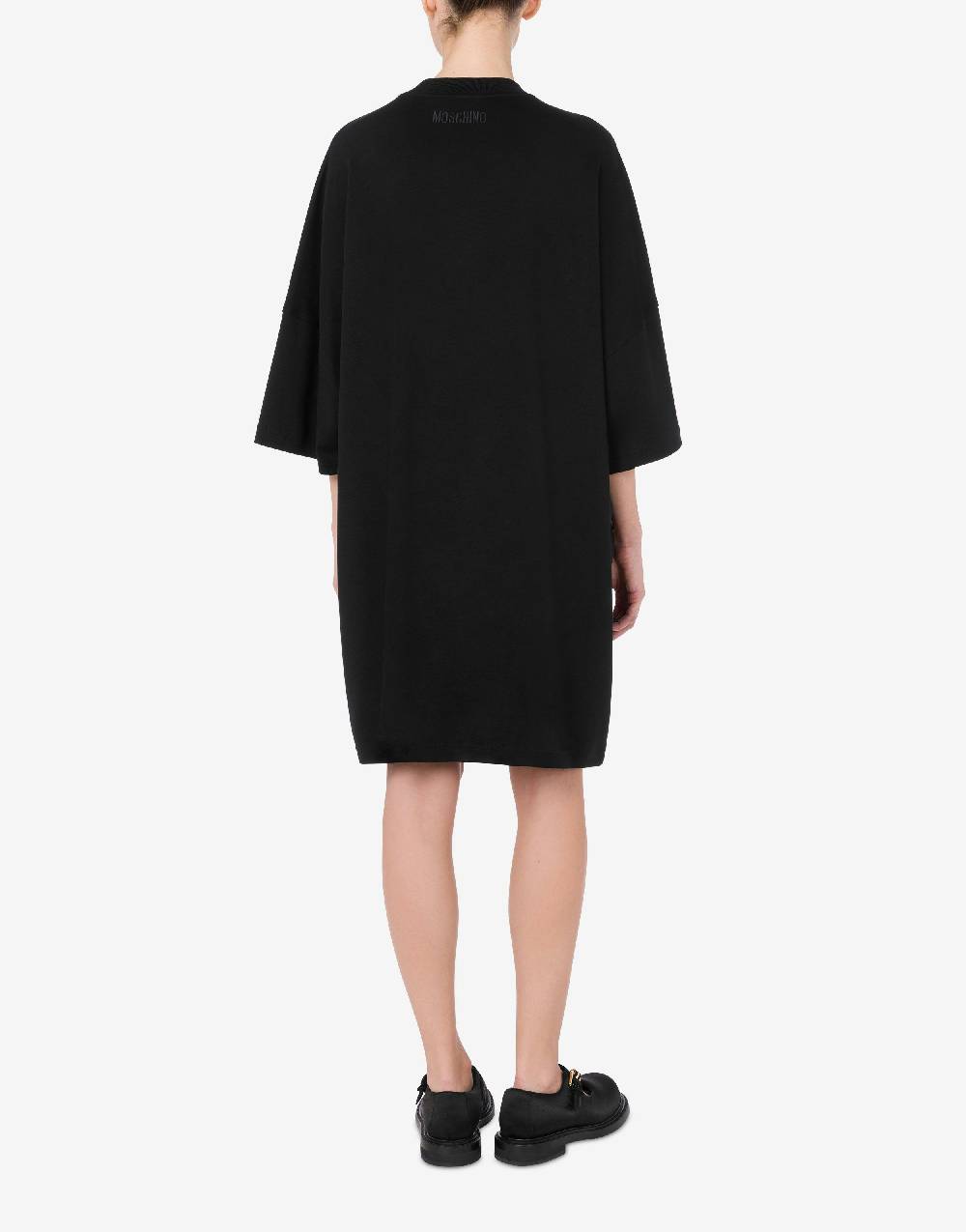 Love Moschino Abito in interlock di cotone Peace & Pearls Vendita Economica