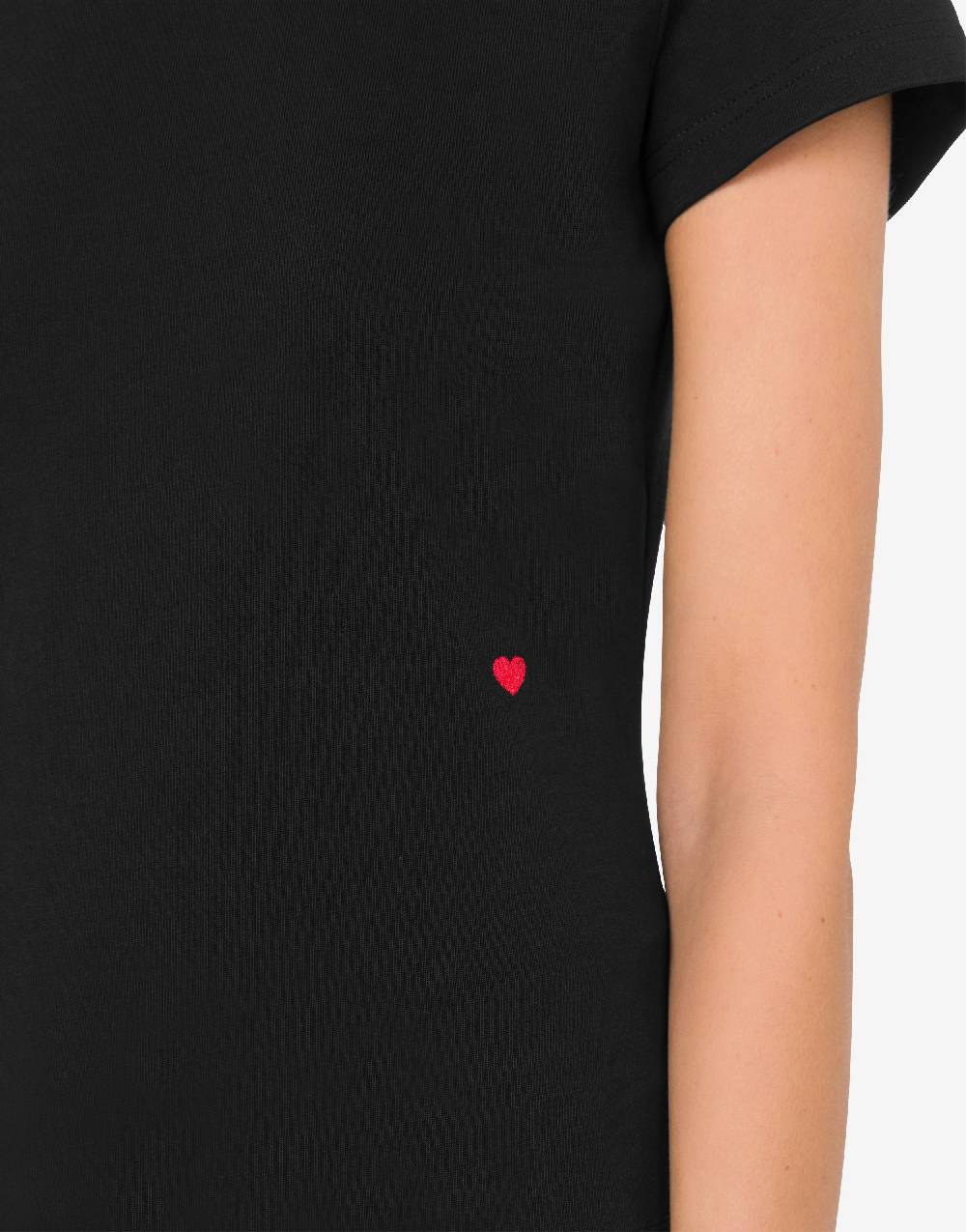 Love Moschino T-shirt Red Heart I Più Venduti