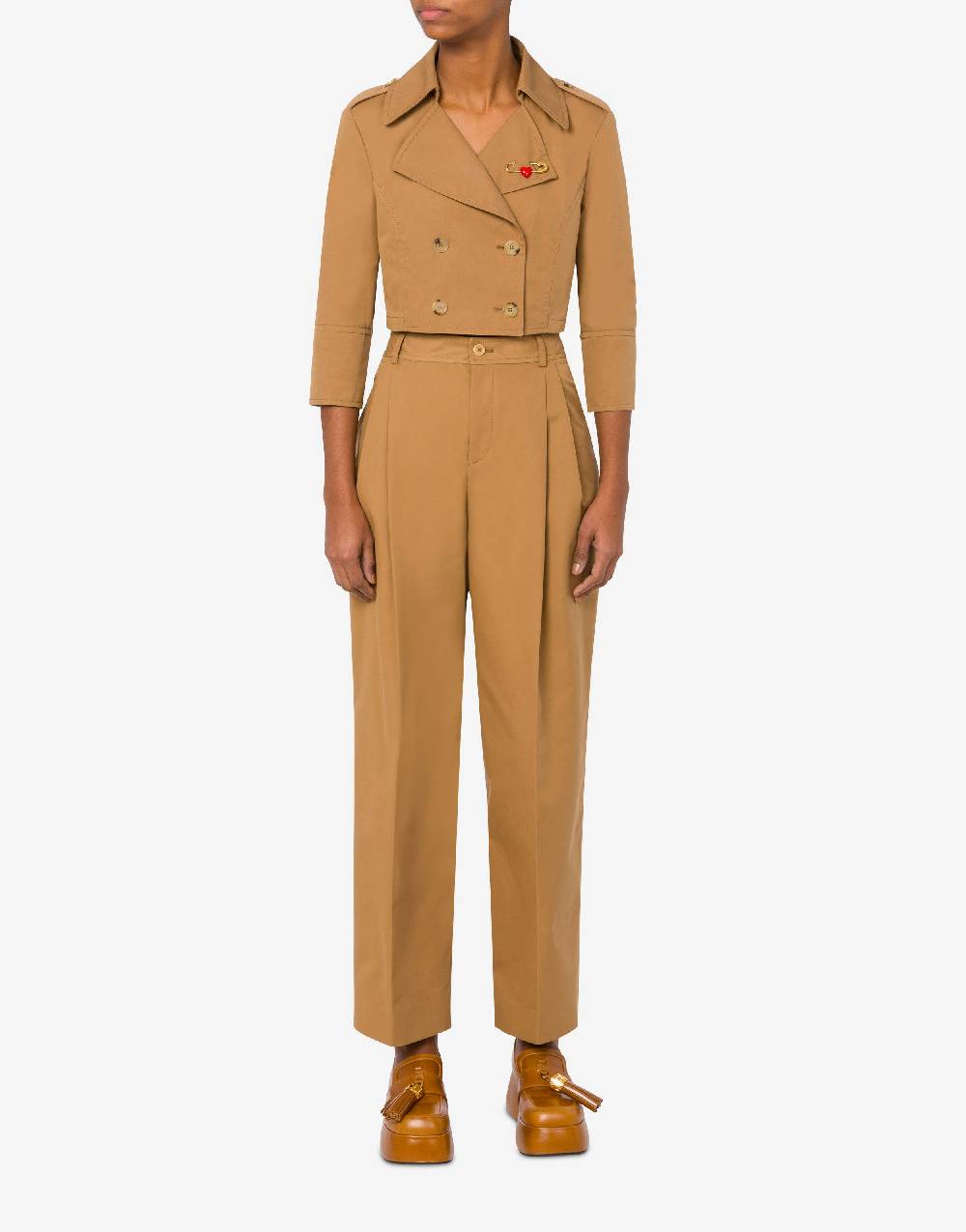 Love Moschino Giacca cropped Heart Safety Pin Vendite Flash