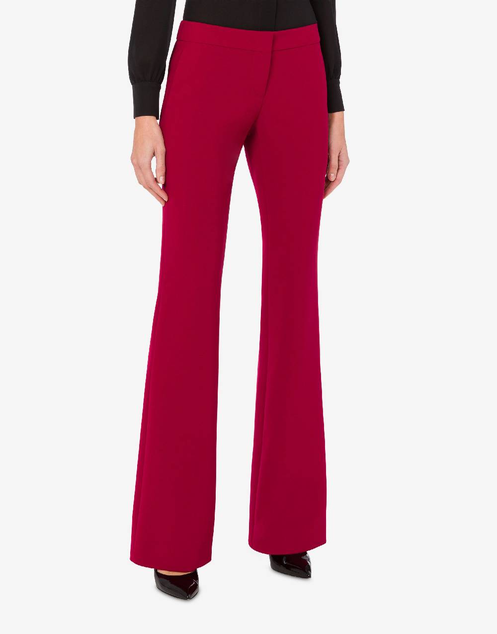 Love Moschino Pantalone flare in crêpe Vendita