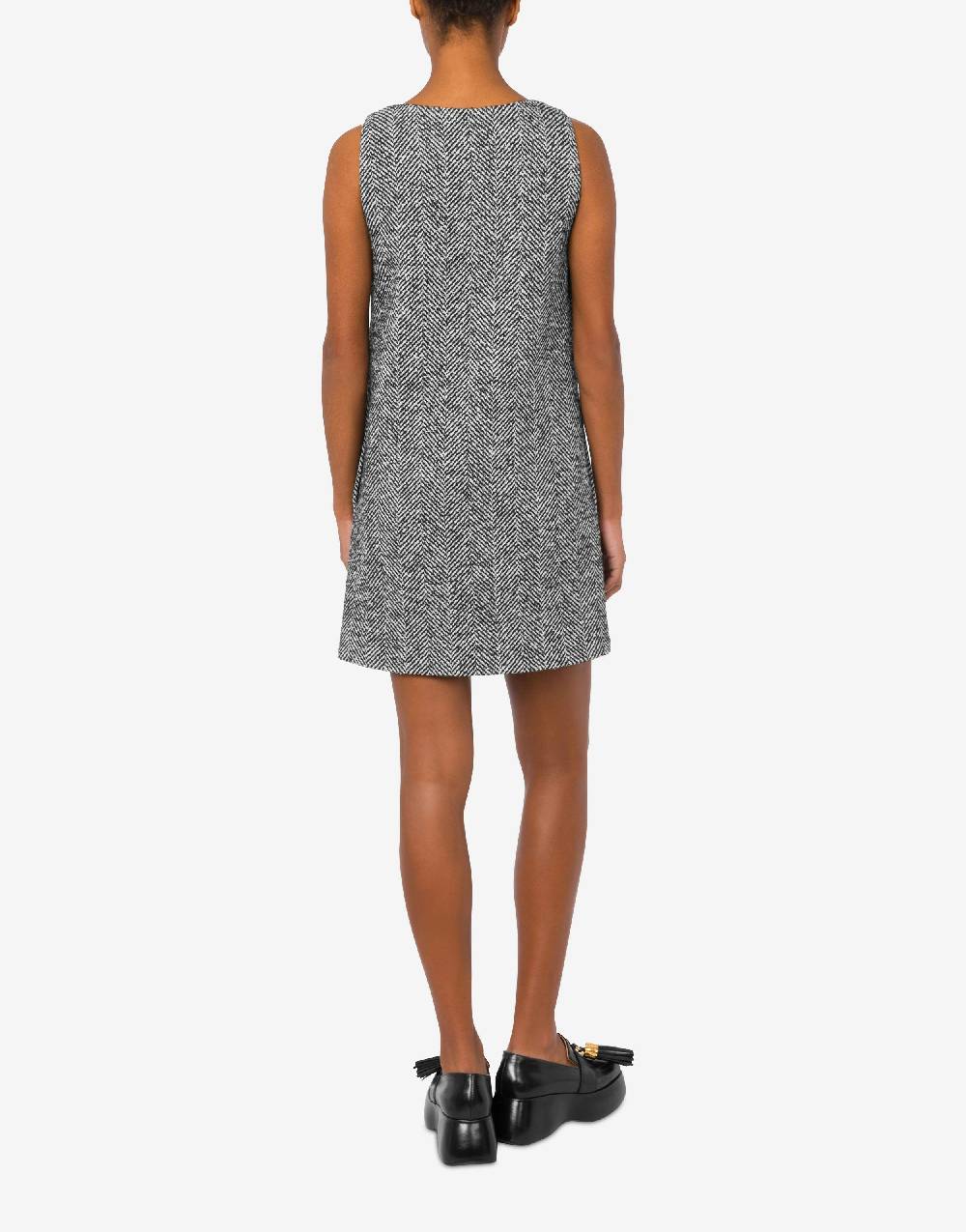 Love Moschino Abito in spigato di misto lana Spedizione Gratuita