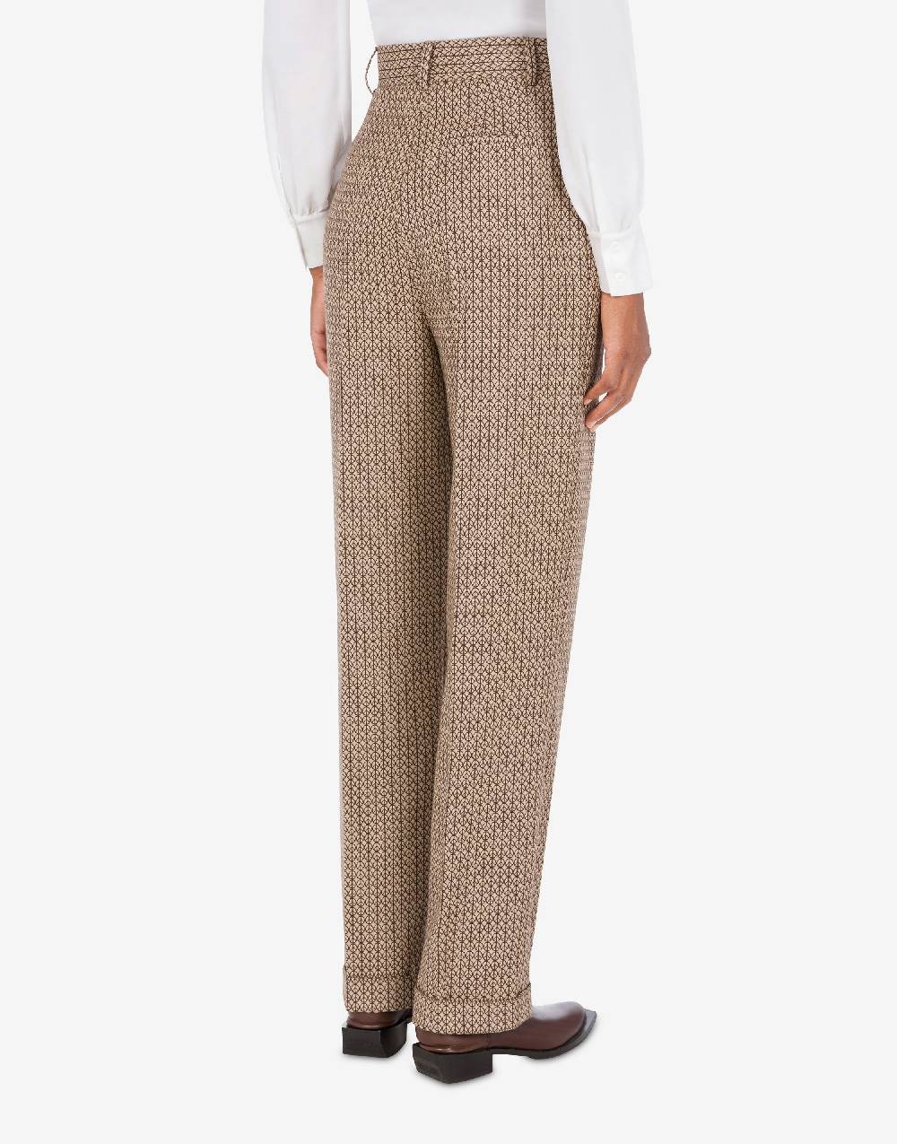 Love Moschino Pantalone in lana jacquard Peace Promozione Limitata