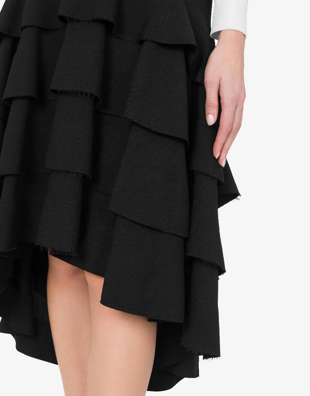 Love Moschino Gonna midi in crêpe con ruches Sconto
